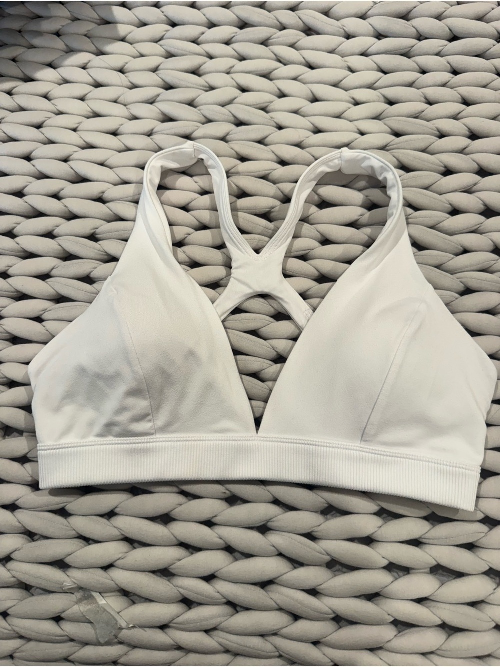 ALO Yoga White Racerback Sports Bralette